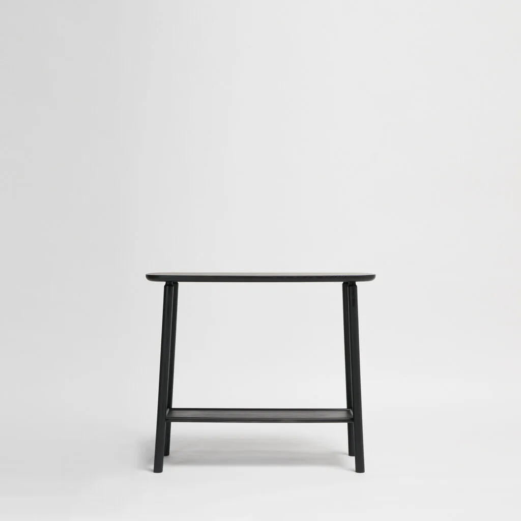 Black lacquer ash console table bedside table
