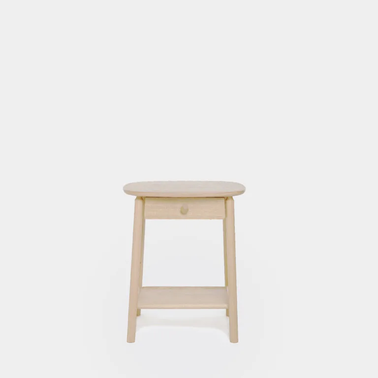 Ash side table bedside table with drawer by Another Country