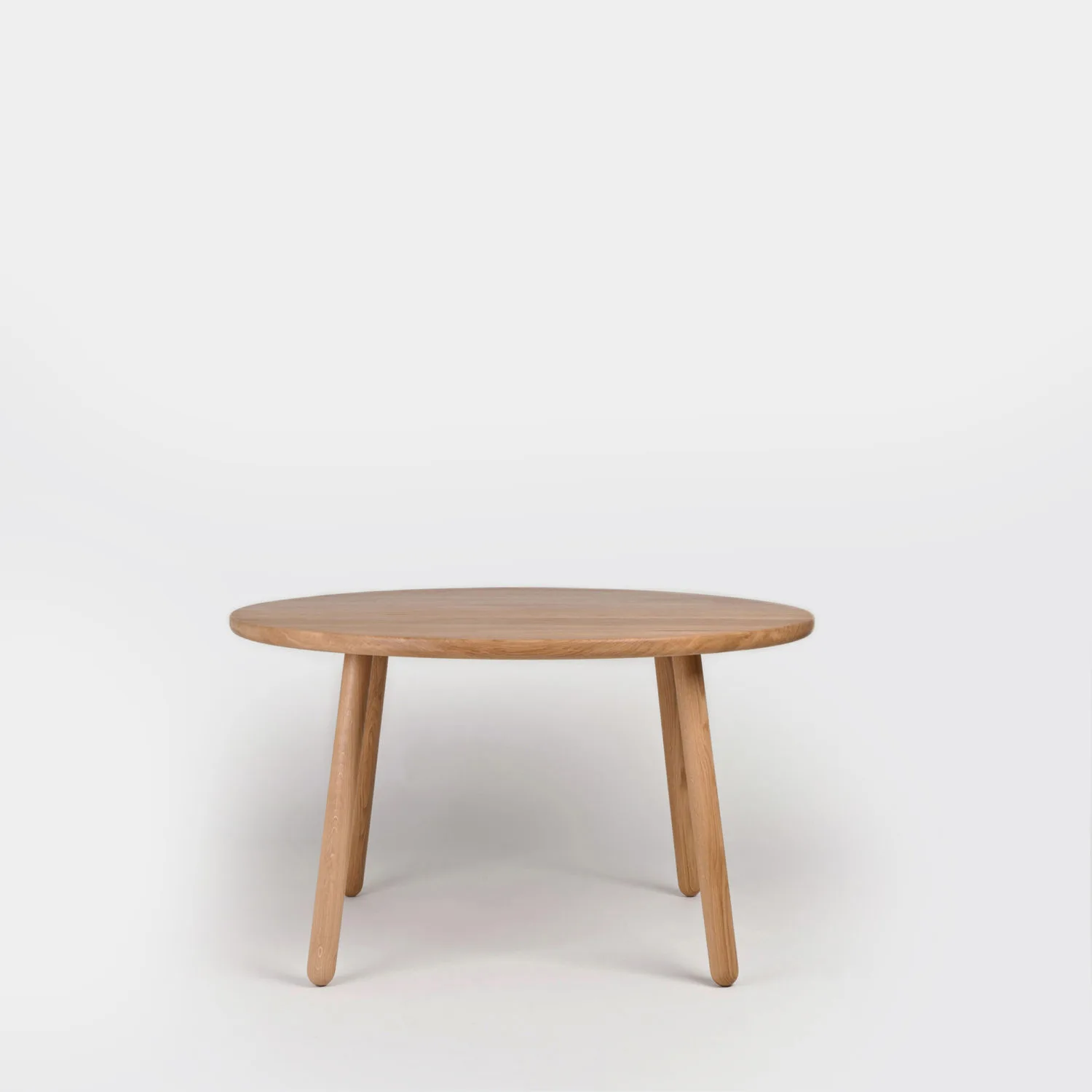 Round oak or lacquered ash dining table 1.3m or 1.6m