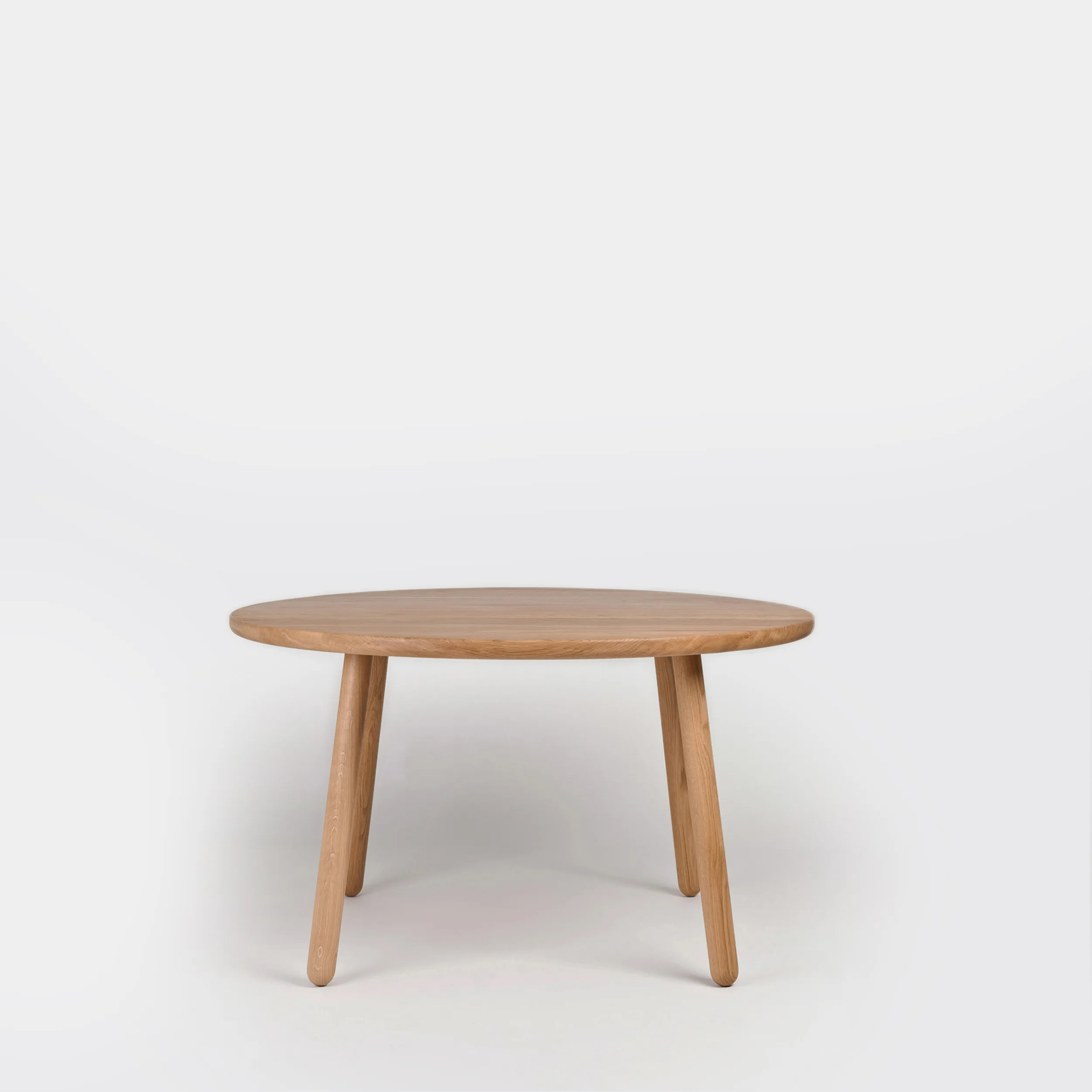 Round oak or lacquered ash dining table 1.3m or 1.6m