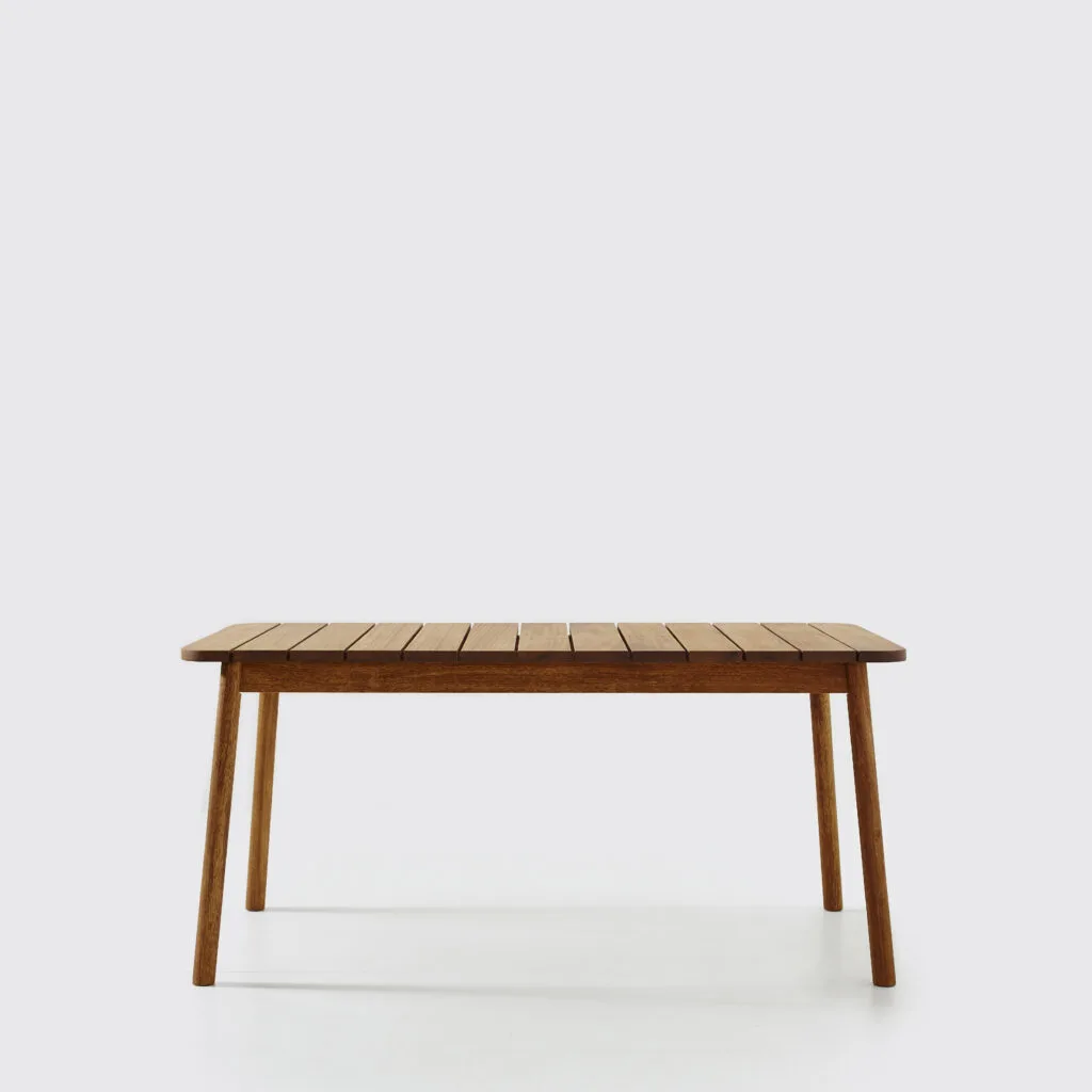 Semley outdoor iroko slatted table