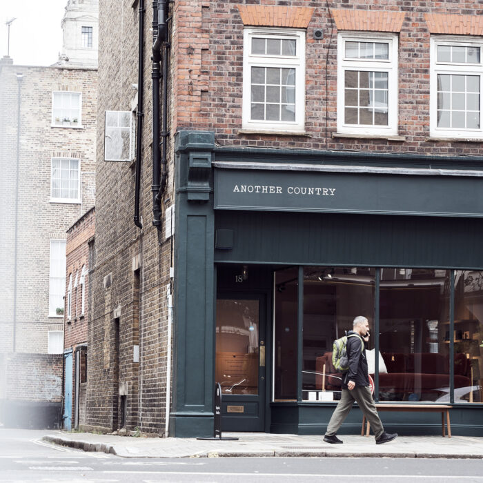 Another Country Crawford St with bypasser