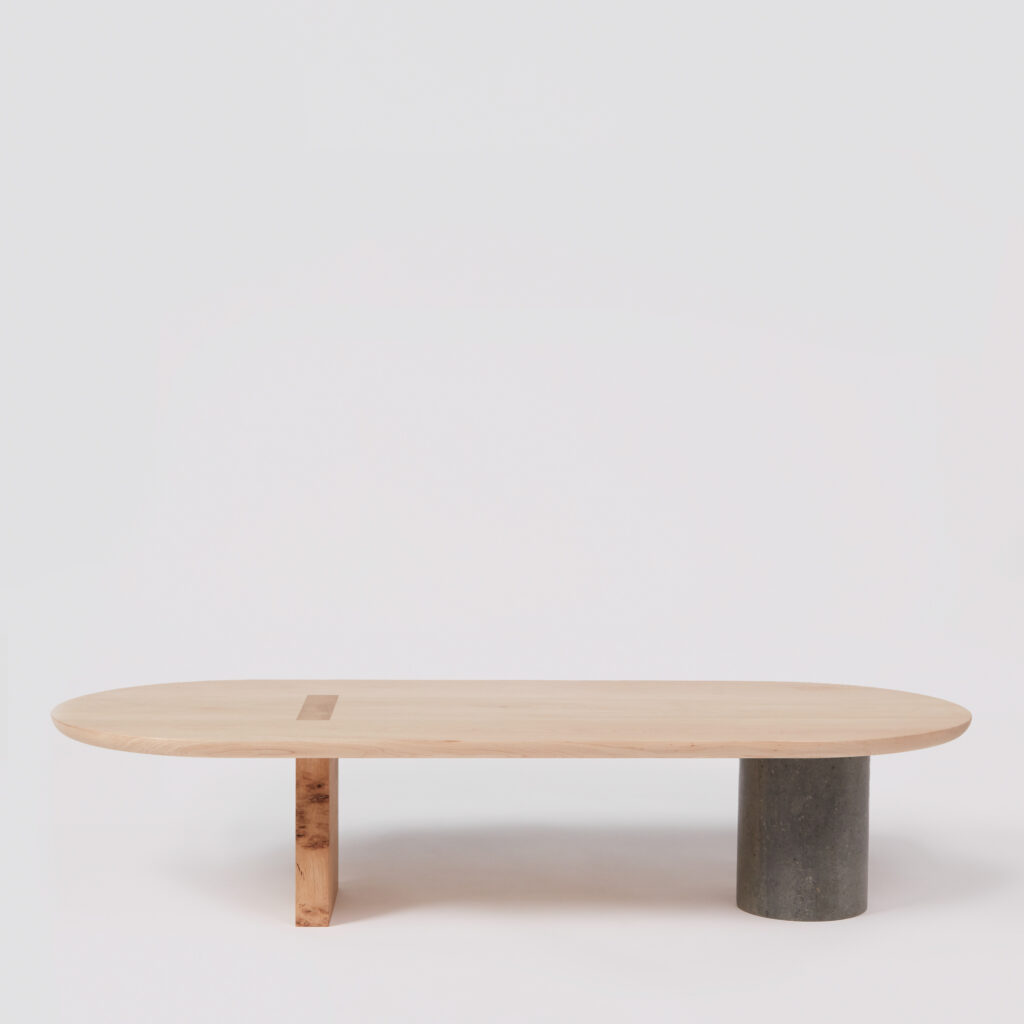 Purbeck Coffee Solid Maple, Oak and Purbeck Green Marble coffee table