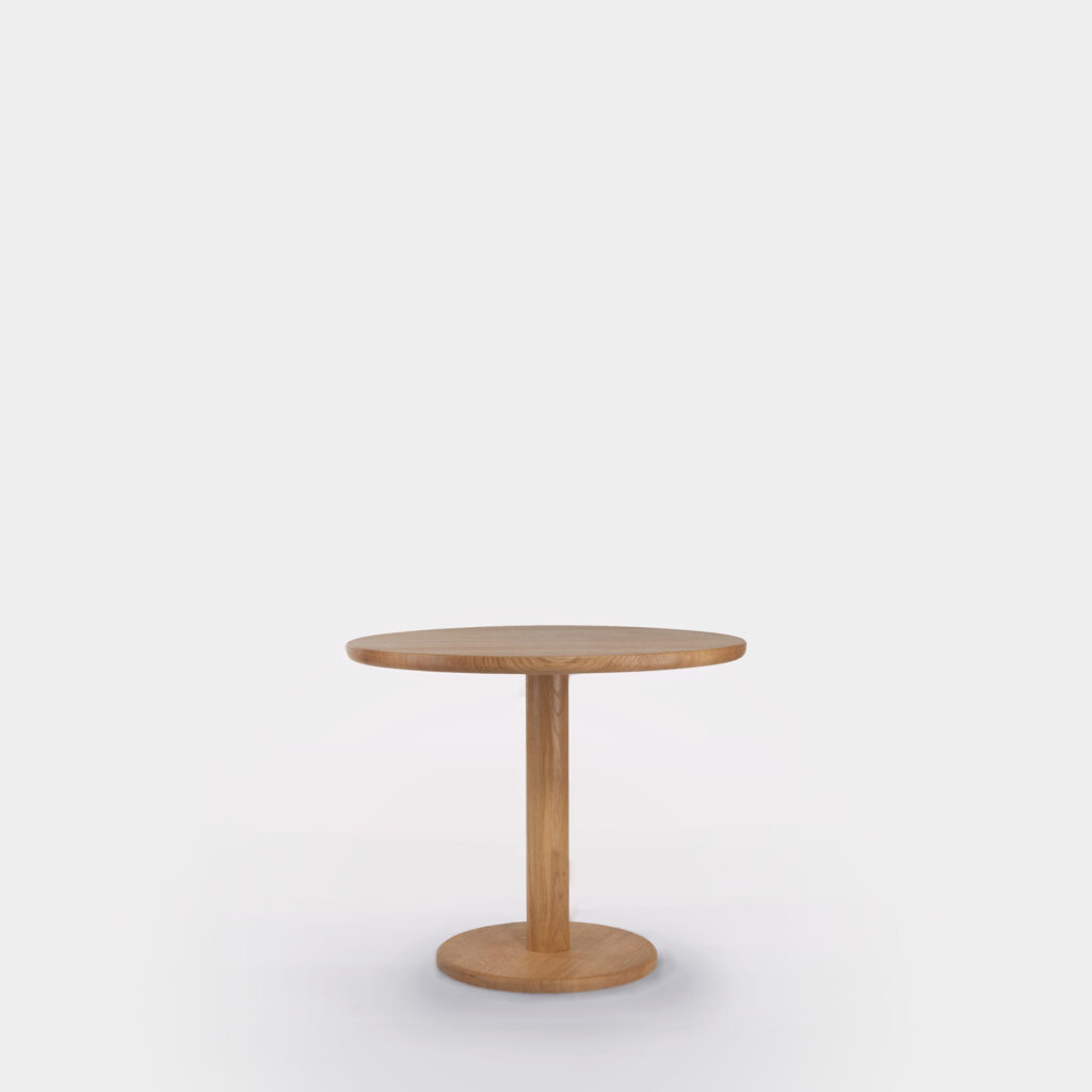 Round pedestal dining table oak