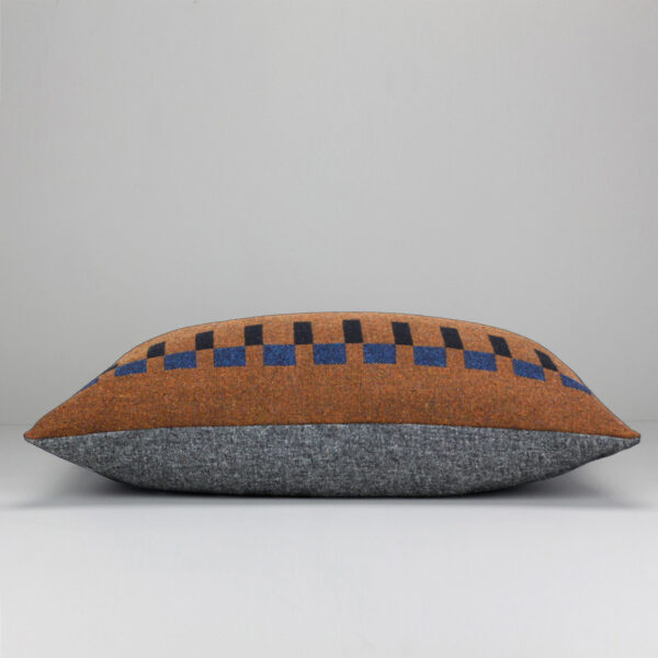 Dovetail Cushion, Tobacco, by Eleanor Pritchard
