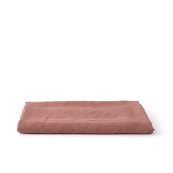 Clay colour French linen napkin