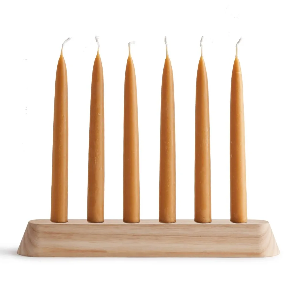 Ash Candle Holder Long with Candles by Another Country