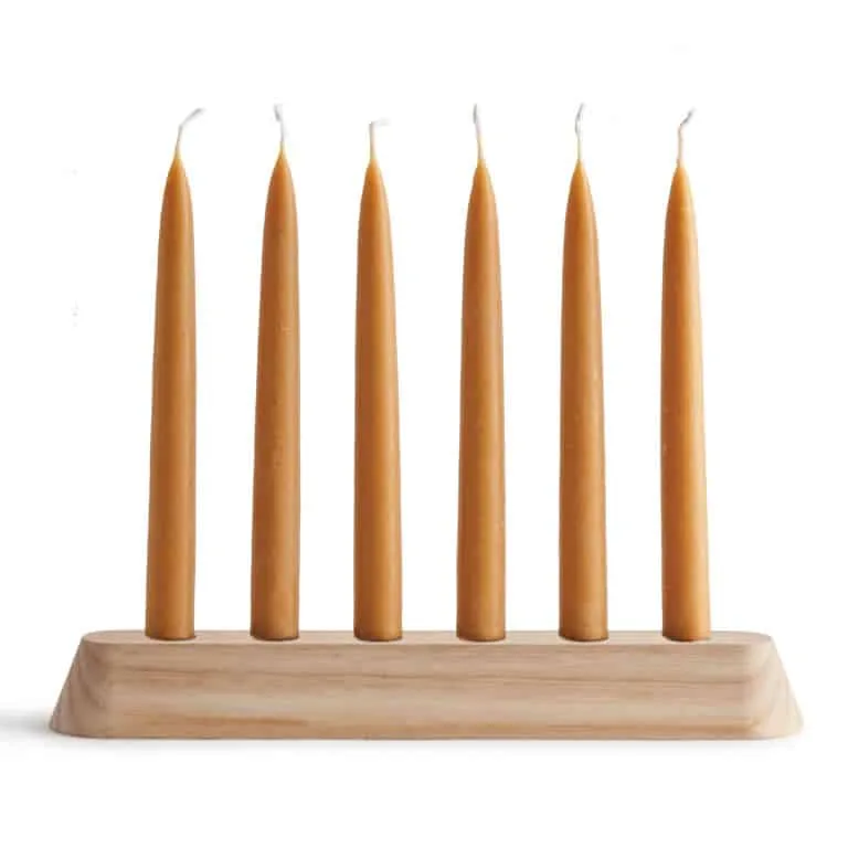 Ash Candle Holder Long with Candles by Another Country