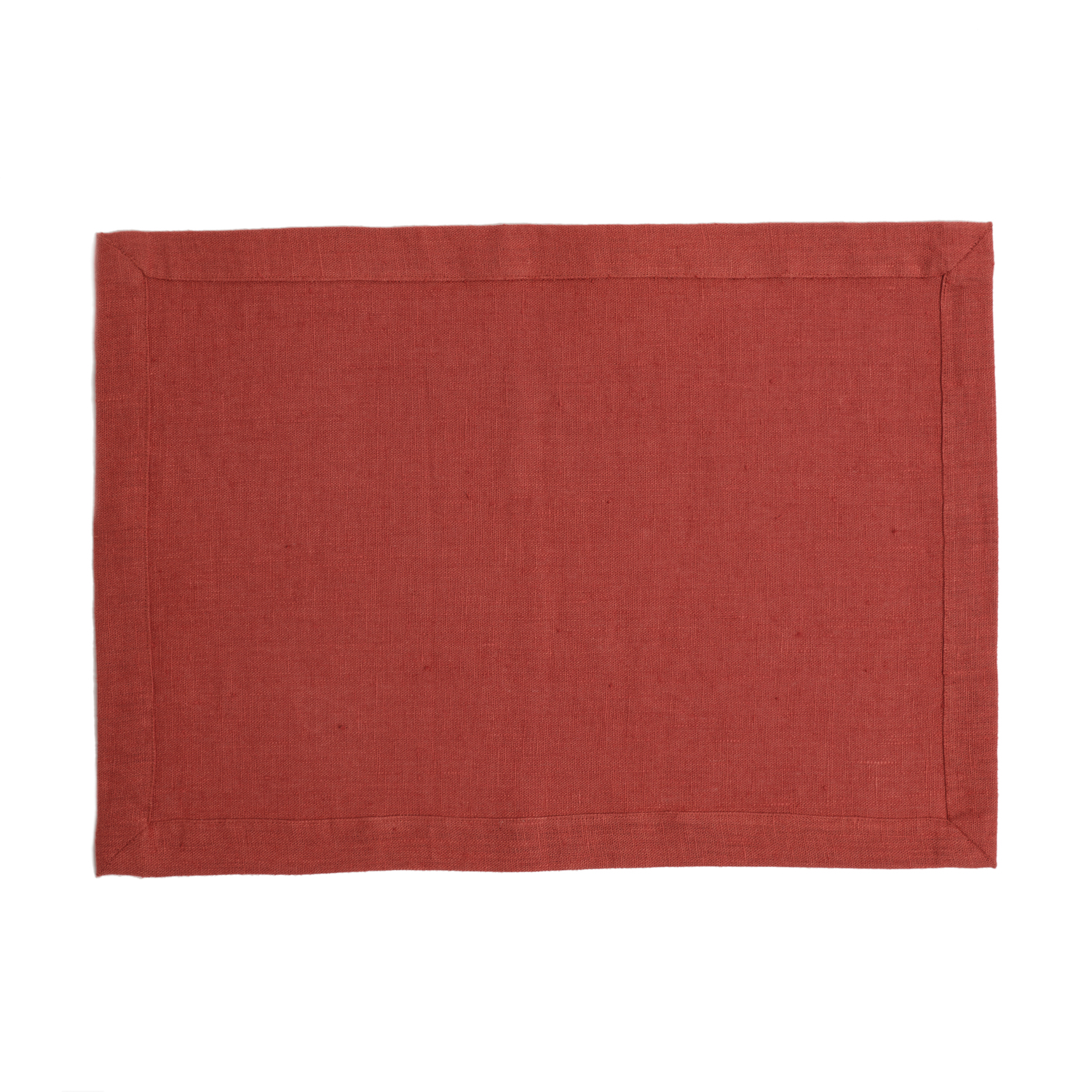 French Linen Placemat, Rust