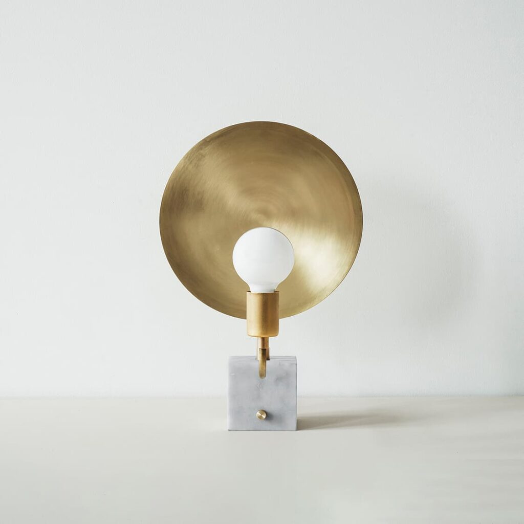 Helios Brass Table Lamp
