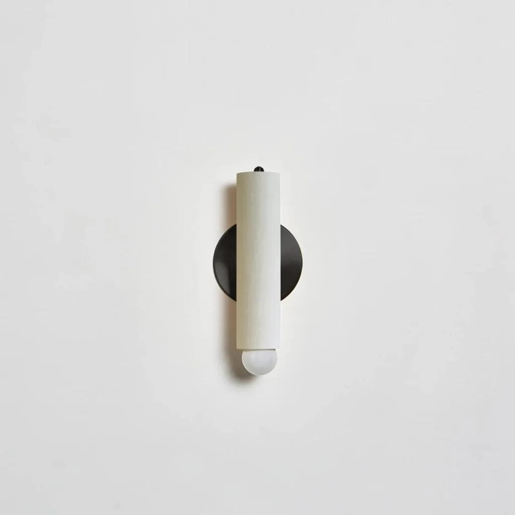 Lodge Sconce Bone White / Blackened Steel