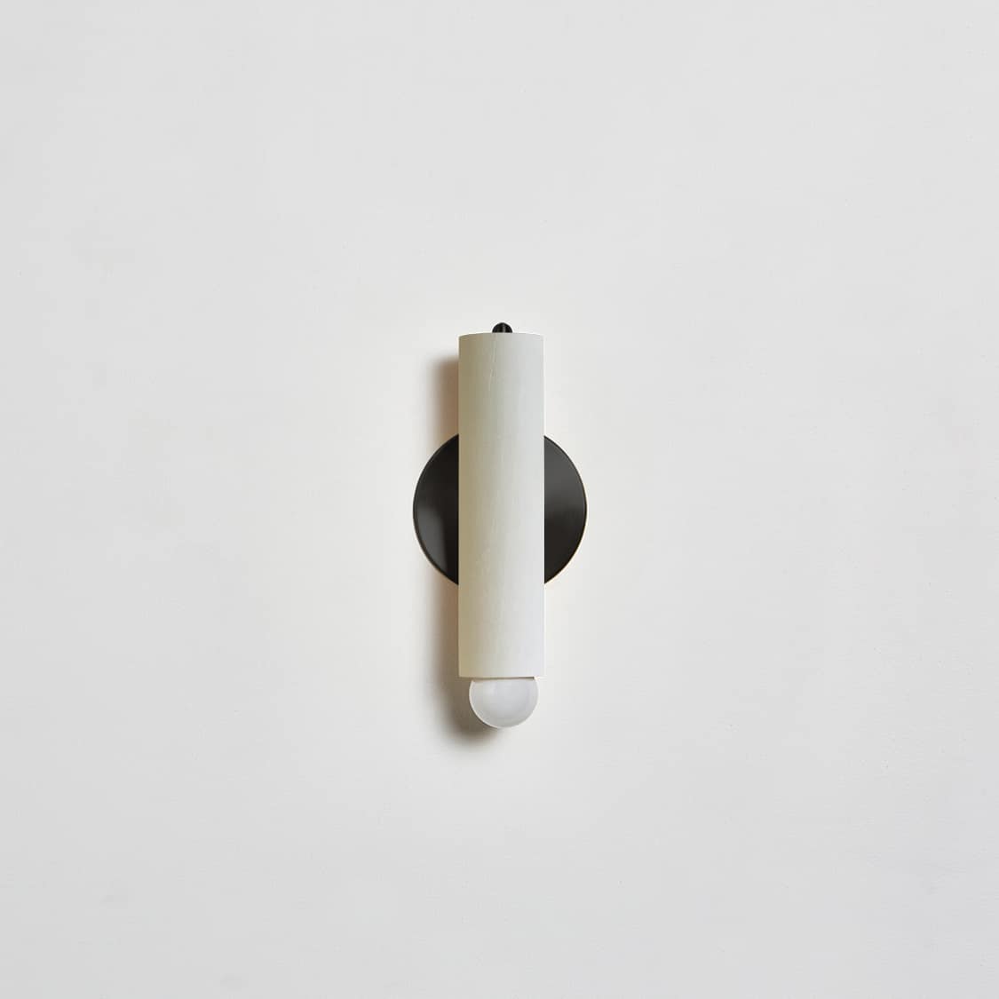 Lodge Sconce_Painted_Off_Straight_Bone White-Blackened Steel