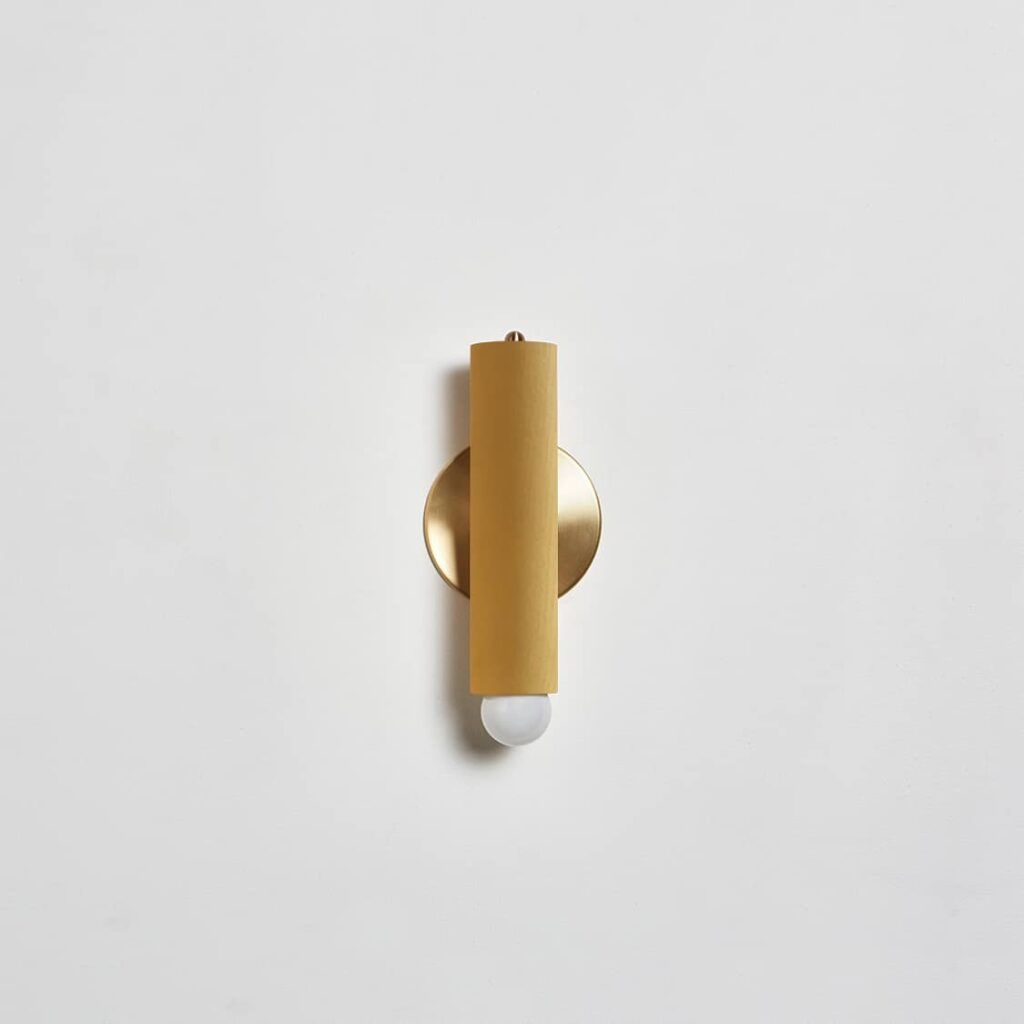 Lodge Sconce Yellow / Hewn Brass
