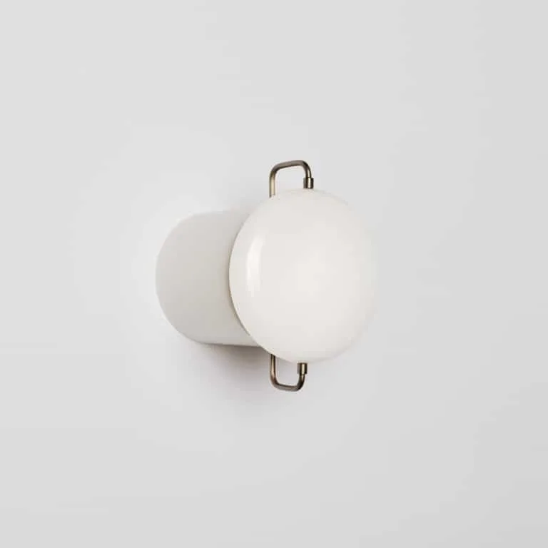 Workstead Park I White Enamel Wall Light Sconce