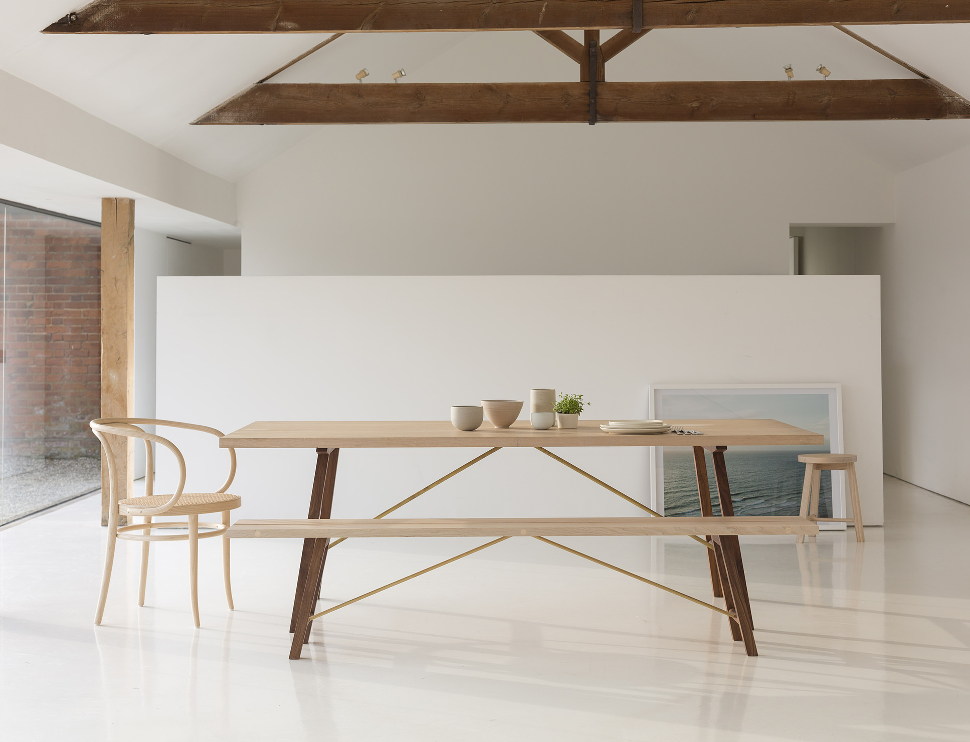 Solid Walnut Dining Table Two by ANOTHER COUNTRY